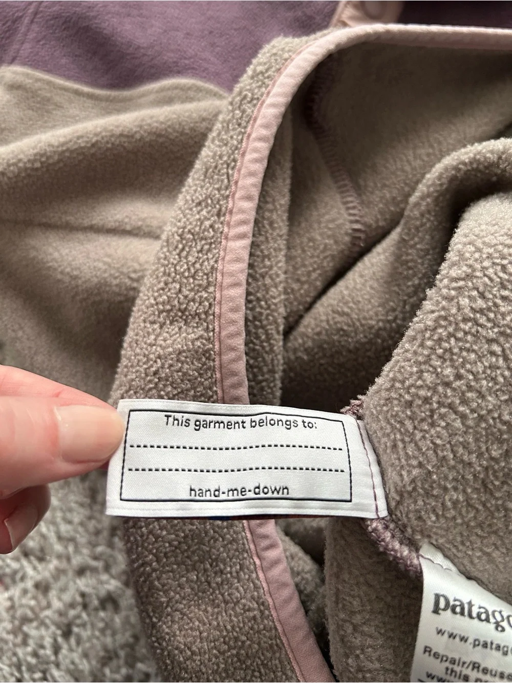 Patagonia Girls Two-Tone Cowl Snap Pullover - XL (14)